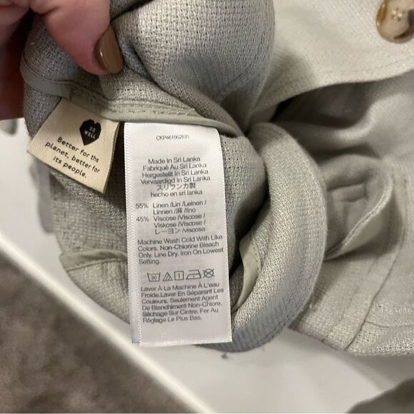 Madewell Breezewoven Larsen Blazer NEW Small Green Linen Blend - Picture 11 of 13